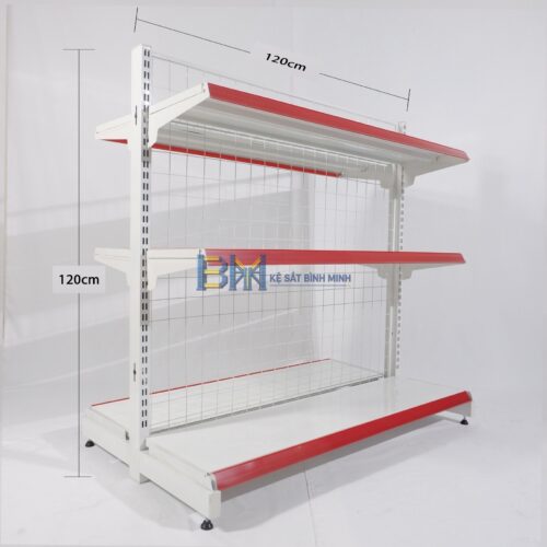 Kệ siêu thị đôi 3 tầng - C1200 x R760 x D1200 (mm)