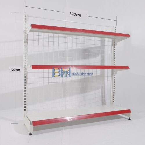 Kệ siêu thị đơn 3 tầng - C1200 x R410 x D1200 (mm)