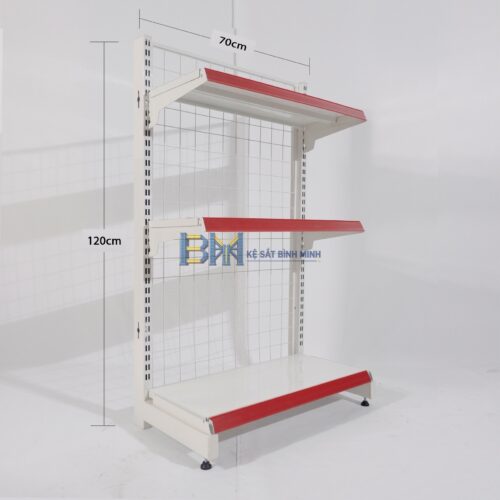 Kệ siêu thị đơn 3 tầng - C1200 x R410 x D700 (mm)