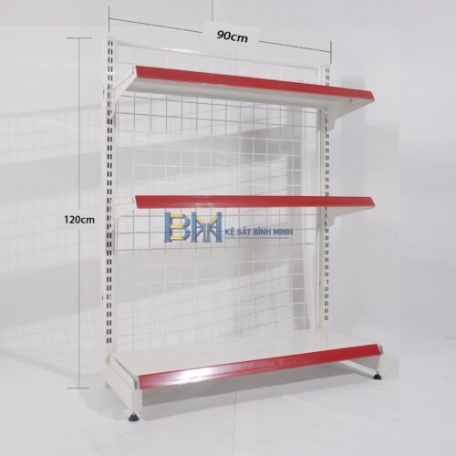 Kệ siêu thị đơn 3 tầng - C1200 x R410 x D900 (mm)