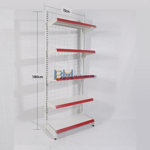 Kệ siêu thị đơn 5 tầng - C1800 x R410 x D700 (mm)