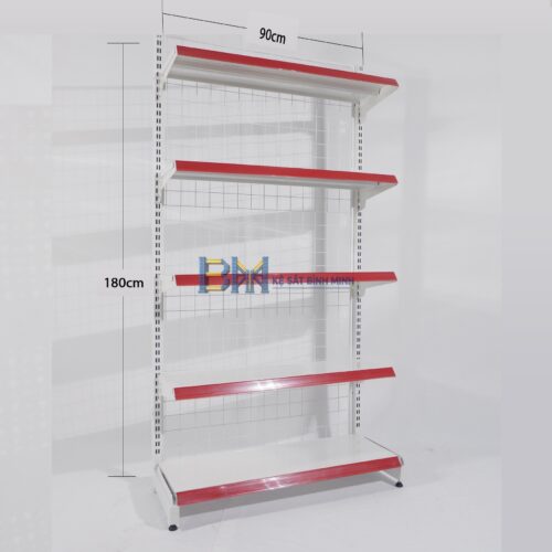 Kệ siêu thị đơn 5 tầng - C1800 x R410 x D900 (mm)
