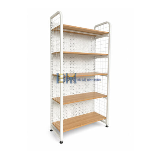 Kệ siêu thị mâm gỗ ( kệ đôi và kệ đơn )